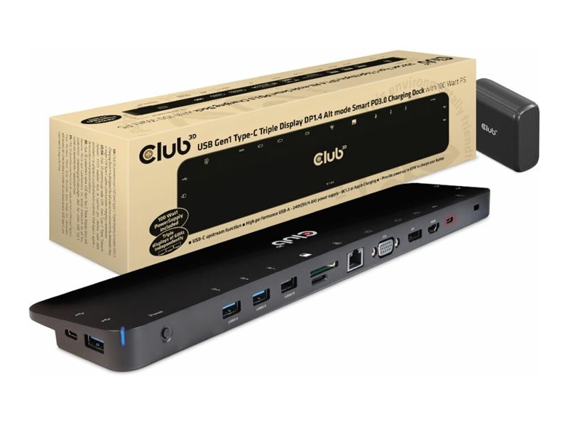 Club3D 4K Dockingstation – USB-C, HDMI, LAN, 100W Stromversorgung