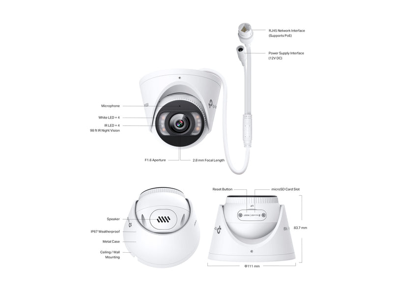 TP-Link Netzwerkkamera – 5MP, Farbbild bei Nacht