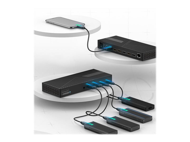 Raidsonic Dockingstation – Dreifache Videoausgabe, Schwarz