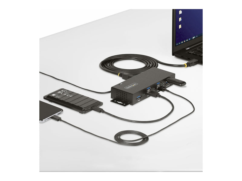 StarTech 7-Port USB Hub – Vielseitig montierbar, robustes Metallgehäuse