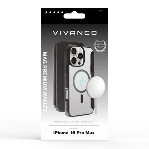 VIVANCO Handy-Schutzhülle – Für iPhone 16 Pro Max, MagSafe-kompatibel