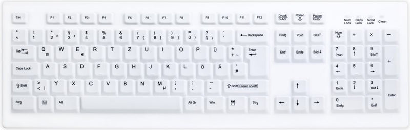 Contour Kabellose Tastatur – Hygienisches Design, Deutsches Layout