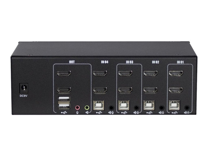 Intertech KVM-Switch – 4 Geräte mit HDMI und Audio steuern
