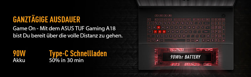 ASUS TUF Gaming Laptop – 18" Display, 16 GB RAM, 1 TB Speicher