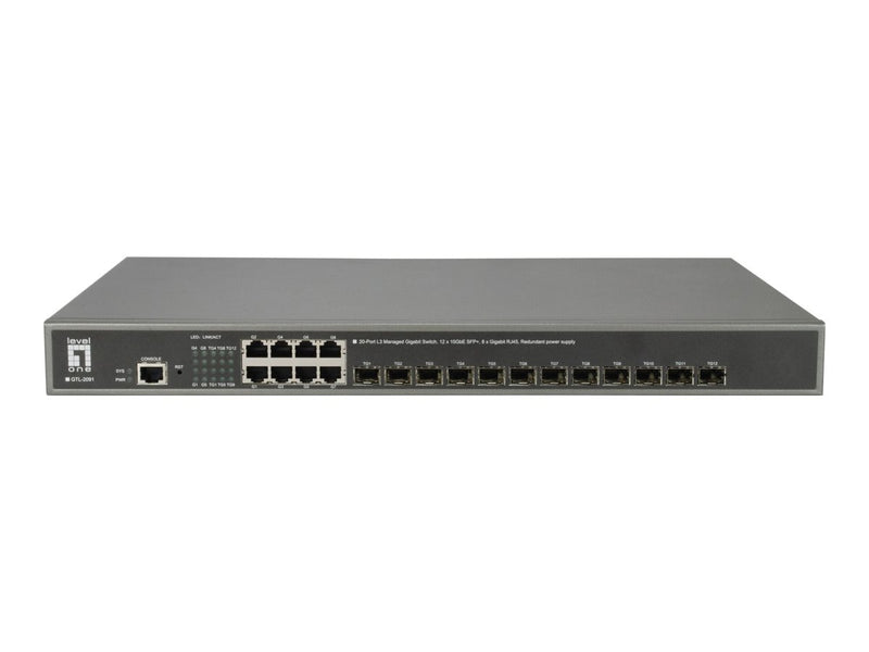 LevelOne Netzwerk-Switch – 20 Anschlüsse, 10 Gigabit Ethernet