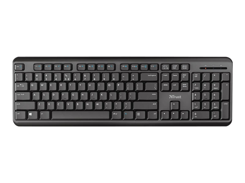 Trust Ody Kabellose Tastatur – Spritzwasserschutz, USB-Empfänger