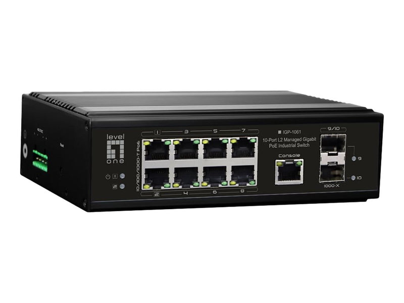 LEVELONE 10-Port Switch – PoE++ für flexible Montage