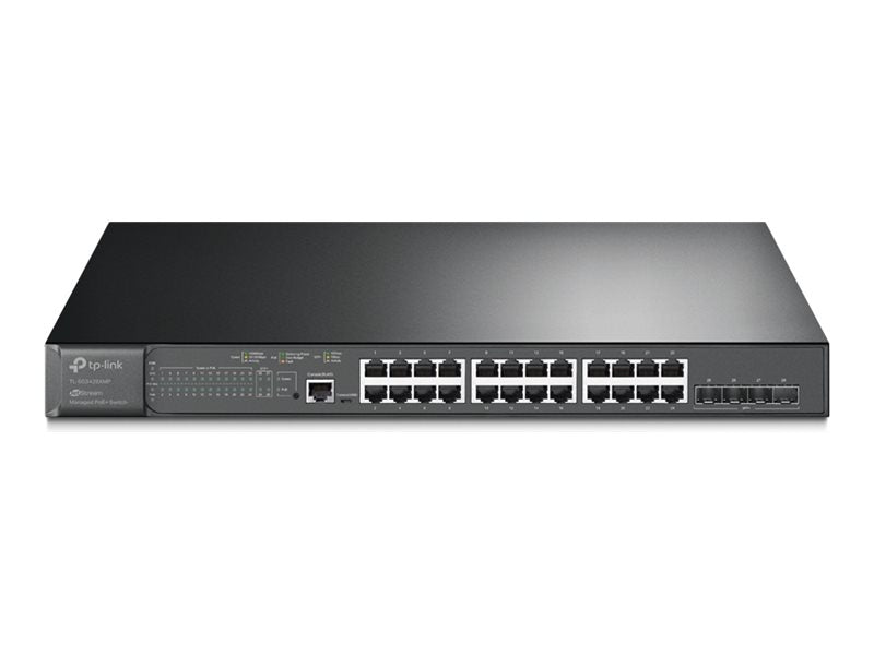 TP-Link 24-Port Netzwerk-Switch – PoE+, Gigabit, 4 SFP+ Slots