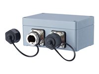 Metz Connect Netzwerk-Steckdose – 2 Ports, robustes Aluminiumgehäuse