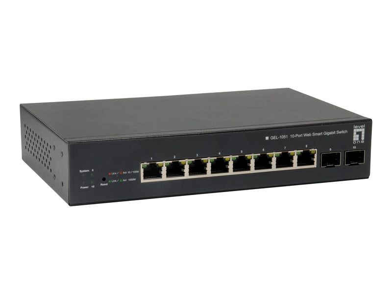 LevelOne Netzwerk-Switch – 8 PoE-Ports, 70 W Leistung