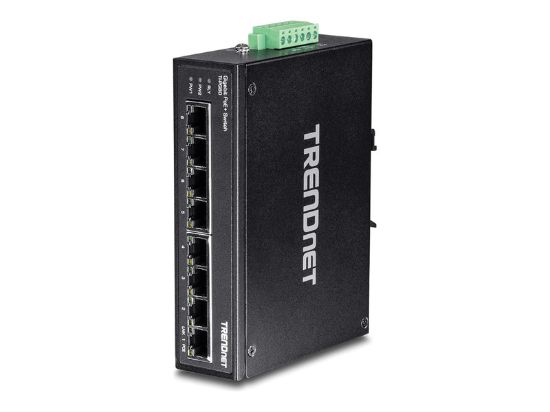 Trendnet 8-Port Netzwerk-Switch – PoE+, robust für Industrie