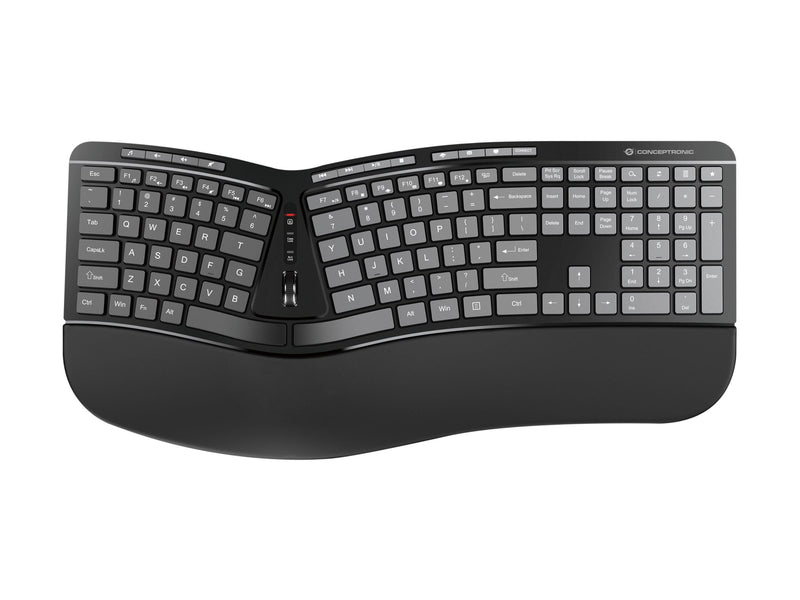 CONCEPTRONIC Kabelloses Tastatur-Maus-Set – Ergonomisch, US-Layout