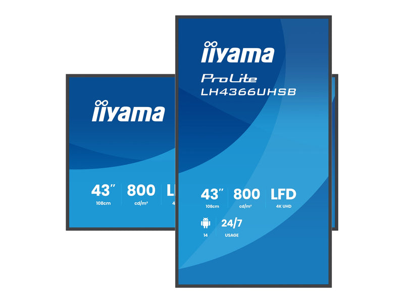 Iiyama 43" Monitor – 4K-Display, integrierter Mediaplayer