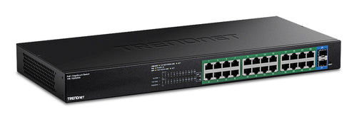 Trendnet 26-Port Gigabit Switch – PoE+ Unterstützung, Rack-montierbar
