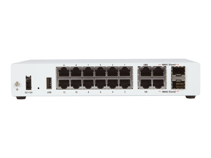 Fortinet Sicherheitsgerät – 12 Anschlüsse, Gigabit Ethernet