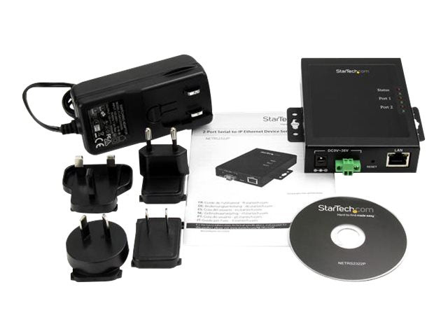 StarTech 2-Port Seriell auf IP Server – Metallgehäuse, Montierbar