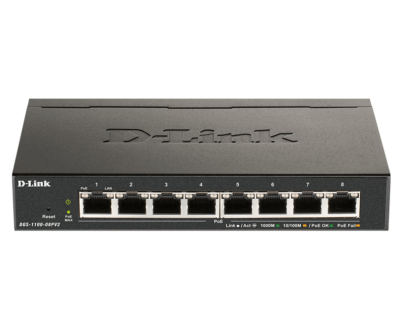 D-Link 8-Port PoE Gigabit Switch – Einfache Netzwerkverwaltung