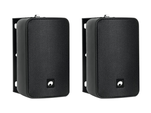 OMNITRONIC Wandlautsprecher – 10 W, Schwarz, 2er-Set