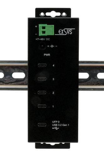 Exsys USB-Hub – 4 Anschlüsse, Überspannungsschutz