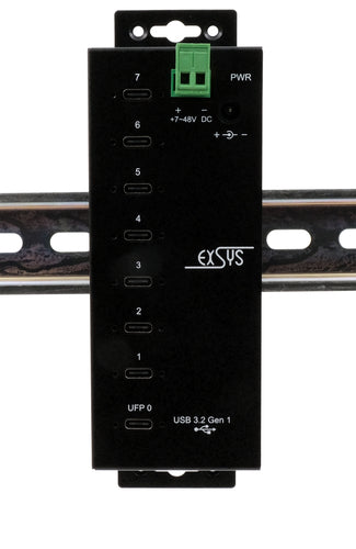 Exsys USB-Hub – 7 Anschlüsse, Überspannungsschutz