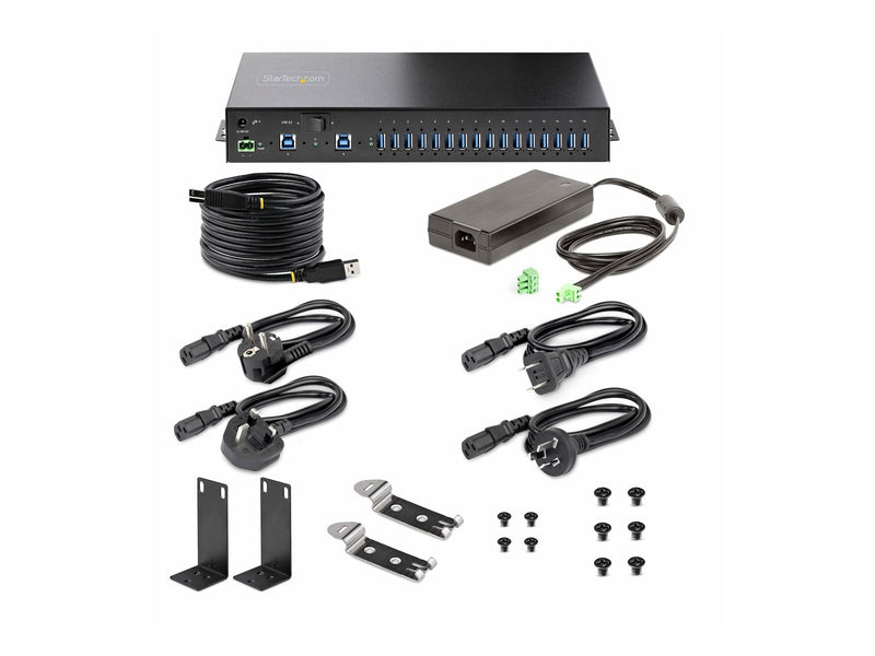 Startech USB 3.0 Hub – 16 Ports, robustes Metallgehäuse