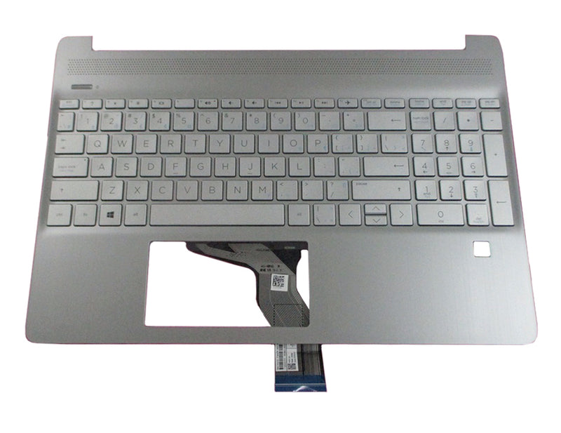 HP Laptop-Ersatzteil – Cover mit deutscher Tastatur, silber