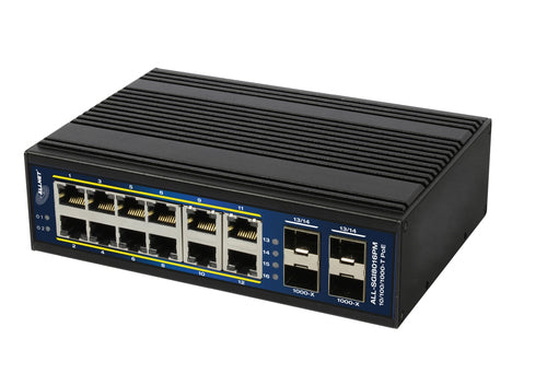 Allnet 12-Port Gigabit Switch – PoE+, lüfterlos, flexibel montierbar