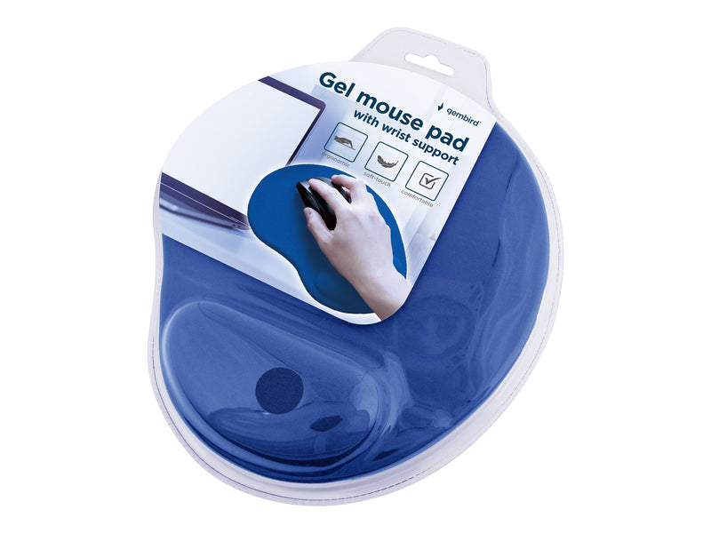 GEMBIRD Gel-Mauspad – Komfortable Handgelenkstütze, blau