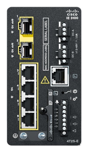 Cisco Netzwerk-Switch – 6 Anschlüsse, für DIN-Schienenmontage