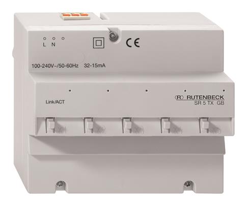 Rutenbeck Gigabit-Switch – 5 Anschlüsse, für DIN-Schiene