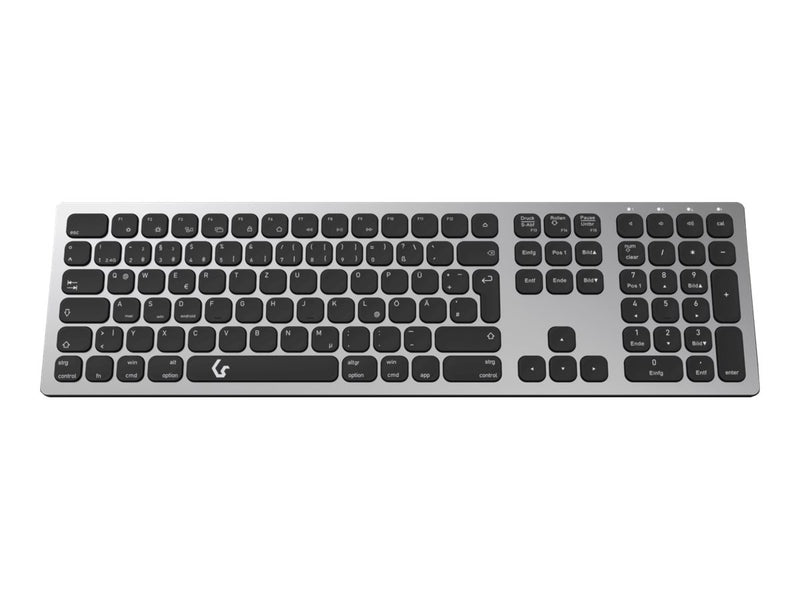 KEYSONIC Kabellose Tastatur – Bluetooth, volle Größe
