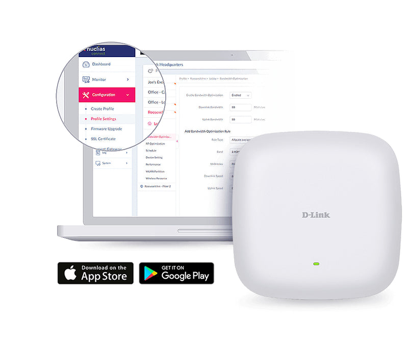 D-Link Access Point – Wi-Fi 6, Dual-Band für Wandmontage