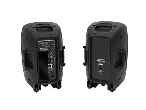Omnitronic Lautsprecher-Set – Bluetooth, mit Mikrofon & Trolley