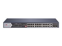 Hikvision 28-Port PoE Switch – Gigabit Ethernet, Rackmontage