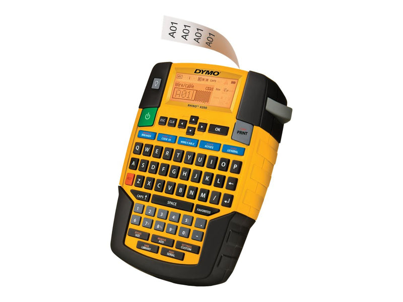 Dymo Rhino 4200 Beschriftungsgerät – Thermotransfer, Cutter integriert