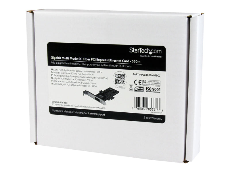 Startech.com Gigabit Netzwerkkarte – PCIe, Glasfaser-Anschluss