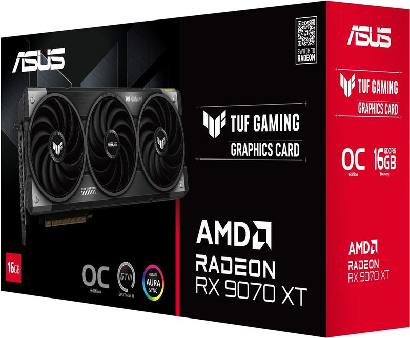 ASUS Radeon RX 9070 XT Grafikkarte – 16 GB Speicher, 4K-fähig