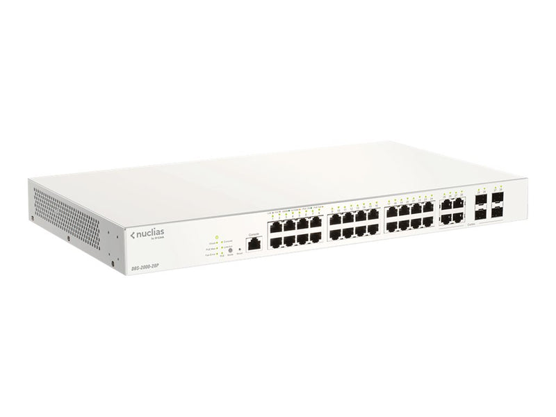 D-Link 28-Port Netzwerkswitch – Cloud-Verwaltung, PoE+ Unterstützung