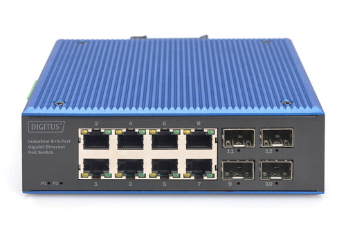 Digitus Netzwerk-Switch – 8 PoE+ Anschlüsse, robust für extreme Bedingungen