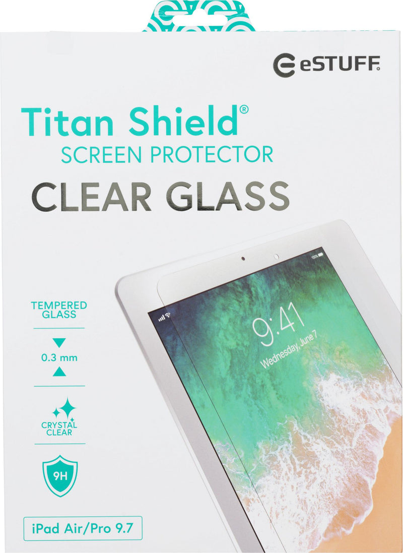 eSTUFF Titan Shield – Klarer Bildschirmschutz für iPad Air/Air2/9.7