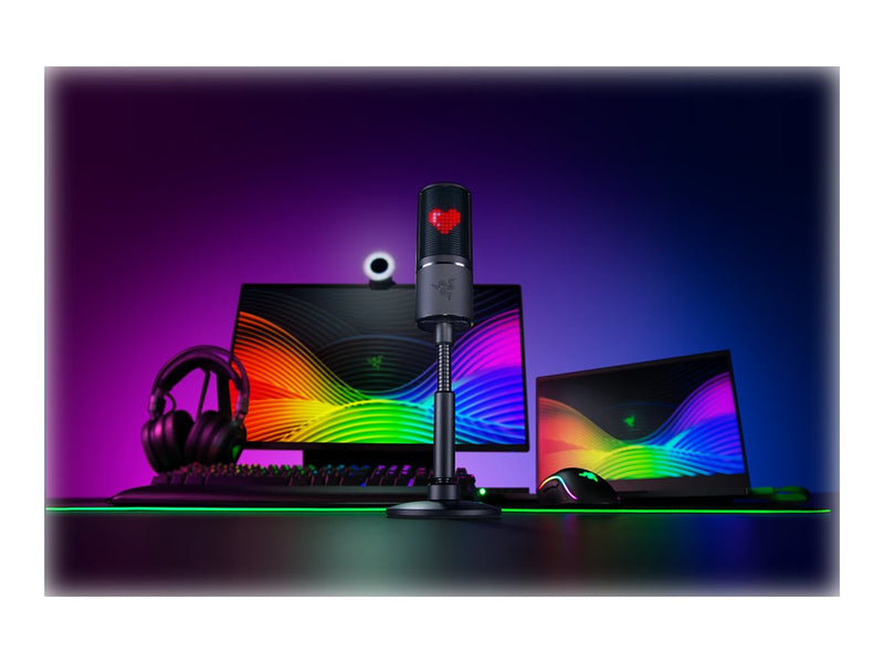 Razer USB-Mikrofon – Reagiert mit Emoticons, RGB-Display