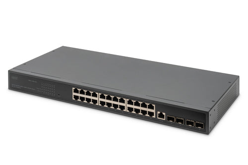 Digitus 24-Port Netzwerk-Switch – Gigabit, 4 SFP+ Uplink