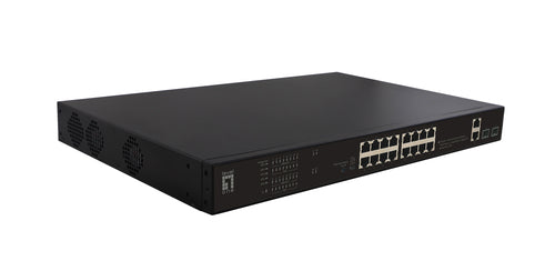 LevelOne Netzwerk-Switch – 20 Anschlüsse, Power over Ethernet