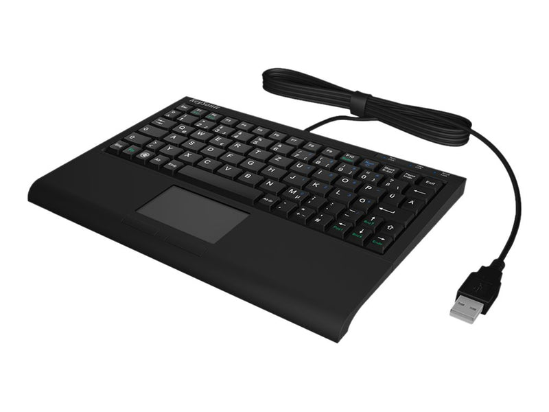 RAIDSONIC KeySonic Tastatur – Kompakt mit Touchpad, USB-Anschluss