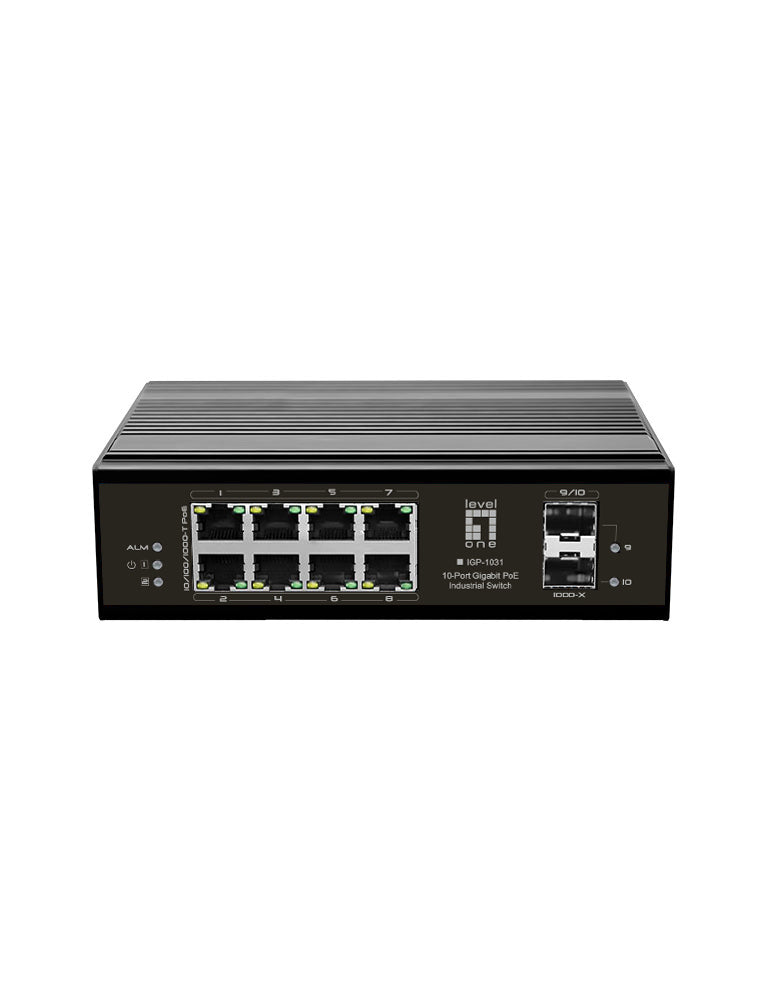LevelOne 10-Port Gigabit Switch – PoE, robust für extreme Temperaturen