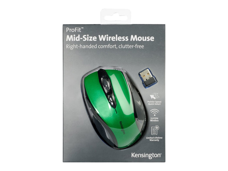 Kensington Kabellose Maus – Optisch, Smaragdgrün, USB-Empfänger
