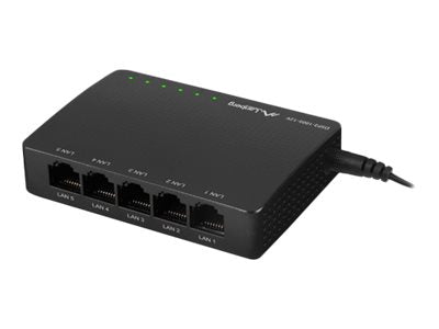 LANBERG 5-Port Gigabit Switch – Einfaches Netzwerk für Büro