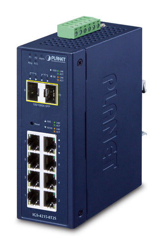 PLANET Switch – 8-Port Gigabit, für Wand- und DIN-Schiene