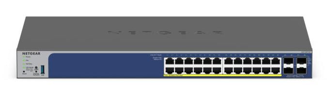 Netgear Smart Managed Switch – 24 PoE+ Ports, 4 SFP+ Ports