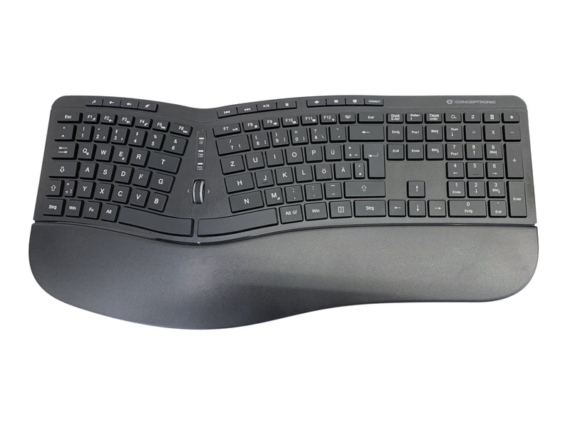 CONCEPTRONIC Kabelloses Tastatur-Maus-Set – Ergonomisch, deutsches Layout